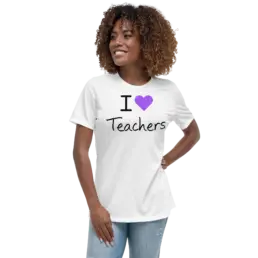 I love teachers white t-shirt